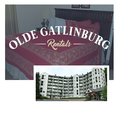 Olde Gatlinburg Place logo and exterior photo