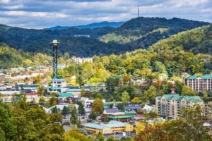 beautiful scene of downtown gatlinburg
